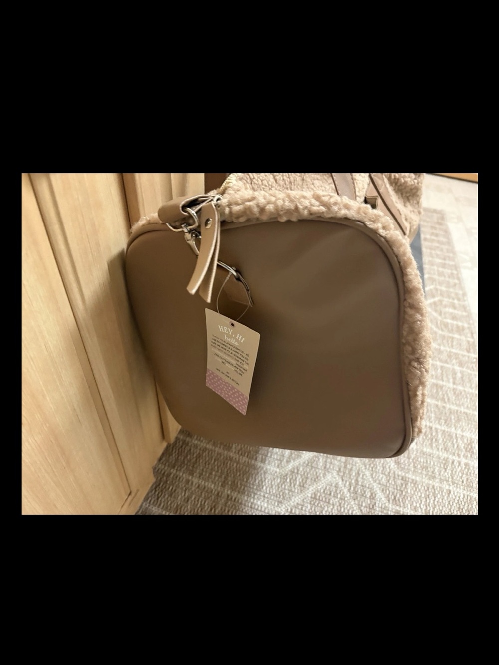 Sherpa Teddy Weekender Tote By Jadelynn Brooke Gym, Travel Or Overnight Bag NWT - Picture 4 of 12